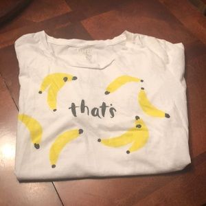 Kate spade that’s bananas short sleeve shirt